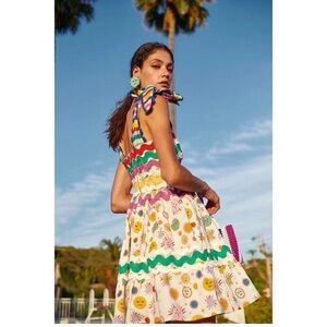 CeliaB Suhail Dress Sun Moon Print Astronomy Whimsical Colorful Dress Medium